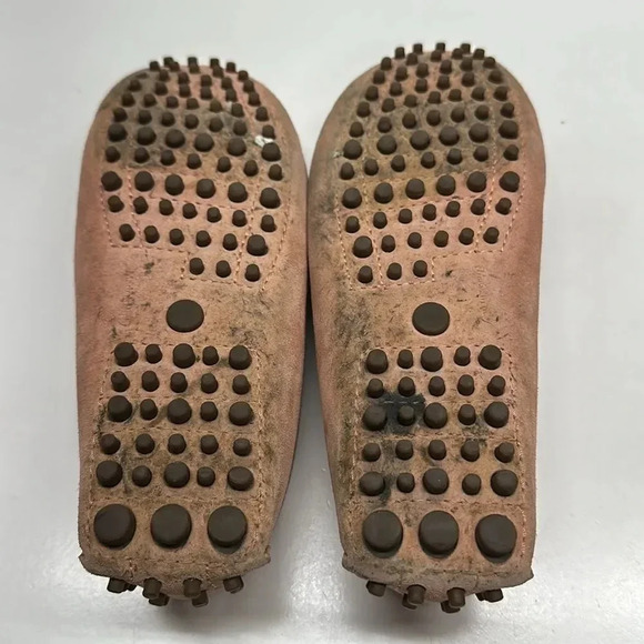 Manolo Blahnik Penny Loafers Shoes Slip On Suede Leather Light Pink Size 38 US 8 - Picture 11 of 13